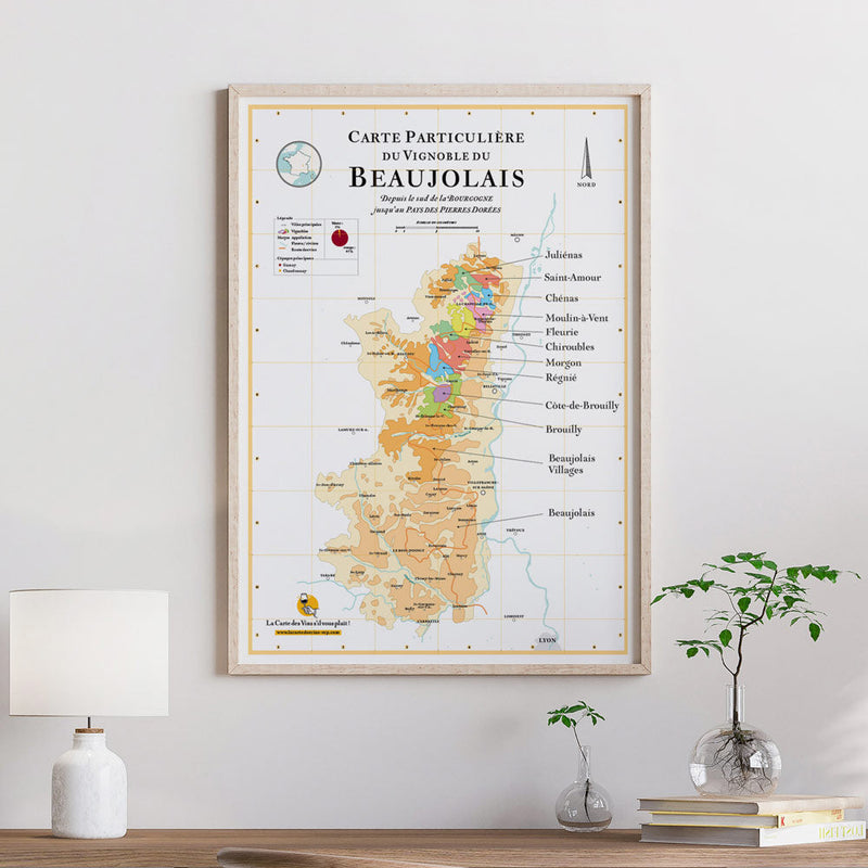 The Beaujolais Wine Map