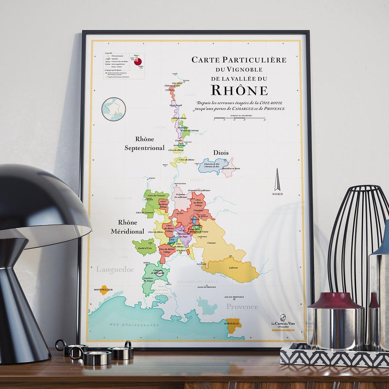 The Rhone Valley Wine Map